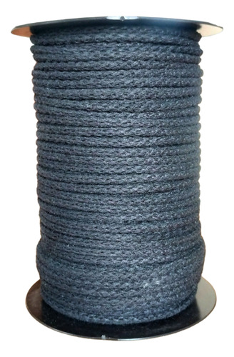 Cordon De Algodón 5mm X100 M Soga Hilo Natural Crudo Deco Negro