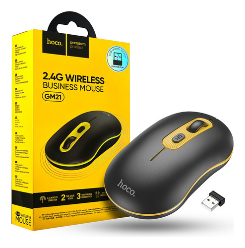Ratón Mouse Inalámbrico Gm21 2.4g Dpi Ajustable Negro
