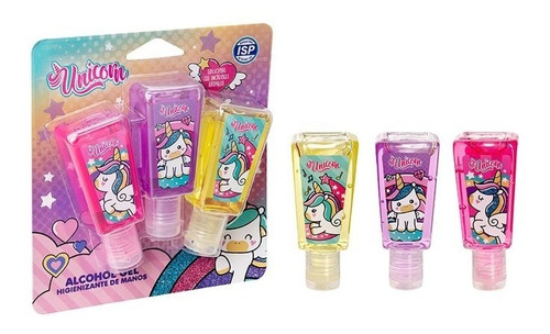 Alcohol Gel 30ml, Infantil Varios Personajes, Set De 3u