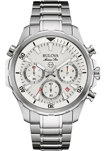 Bulova Marine Star Cron grafo Original Para Hombre 96b255