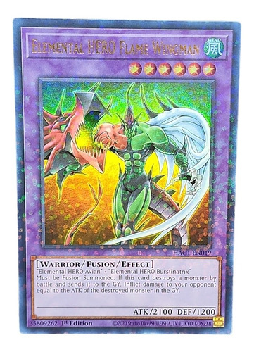 Elemental Hero Flame Wingman Carta Yugioh! Inglés Ultra Rare