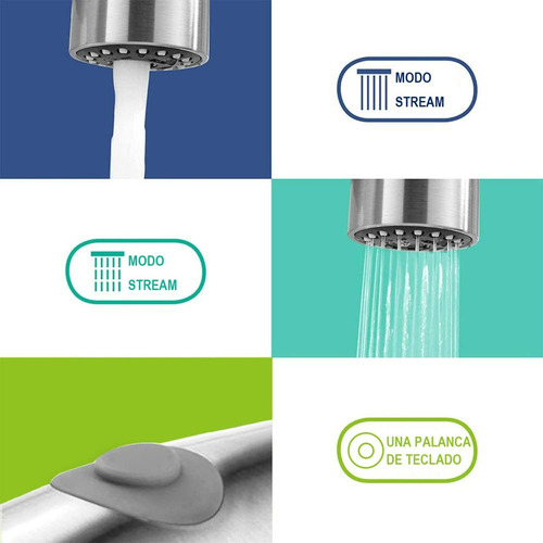 Mezcladora Para Fregadero Flexible Llave Cocina Puede Sacar