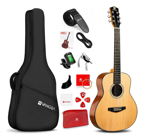 Vangoa Guitarra Acústica, Tamaño Completo, Kit De Guitarr.