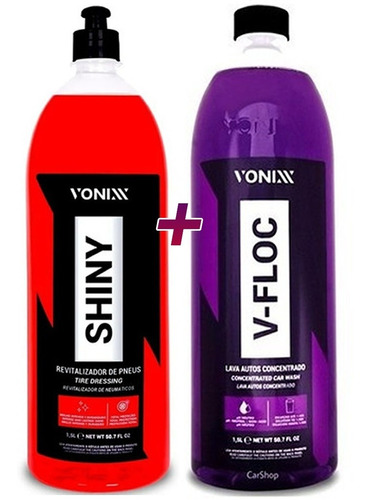 Pneu Pretinho Shiny Vonixx+ Shampoo V-floc 1,5l Original *