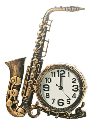 Reloj Despertador Forma Saxofon Retro Delicado Decorativo 1