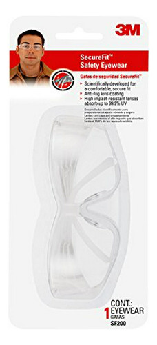 Gafas De Seguridad 3m Securefit, Lente Transparente