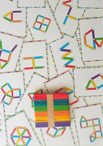 Imagen 6 de 8 de Cartas Didácticas Con Figuras Geométricas Para Armar