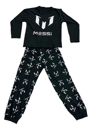 Pijama Messi  Nene Invierno 100 X 100 Algodón Talle 4 Al 16