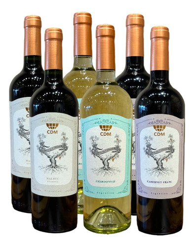 Vino Cdm Combo Degustación Caja X 6 X 750ml