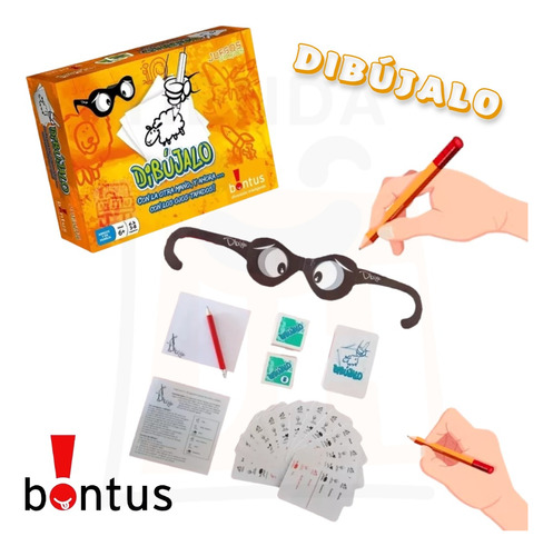 Juego De Mesa Para Viaje Dibujalo Bontus Tiendajyh