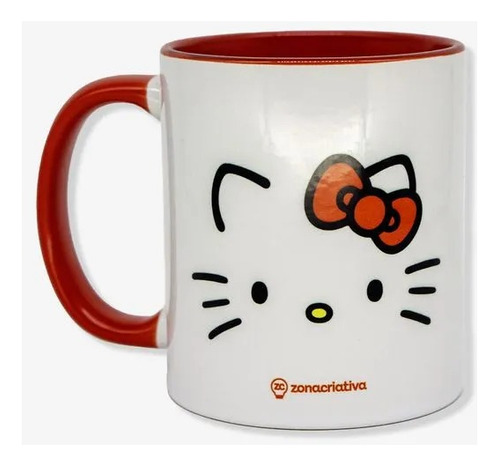 Caneca Pop Hello Kitty 350ml Zona Criativa Cor Branco