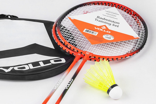 Kit Jogo De Badminton C/ 2 Raquetes 3 Petecas + Bolsa Vollo