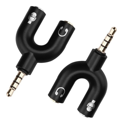 2pack Adaptador Divisor Audifonos Microfono 2in1 3.5mm