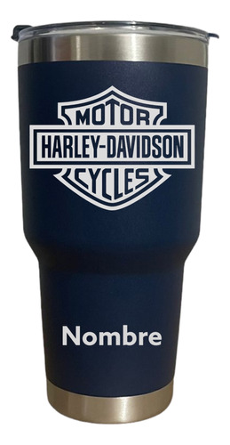 Termo Personalizado Harley Davidson Grabado Laser 30 Oz