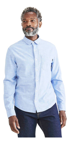 Camisa Hombre Casual Regular Fit Light Blue Wash Dockers