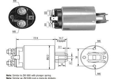 Solenoide Hitachi Honda/nissan 4tornillos 12v Automatico Arr