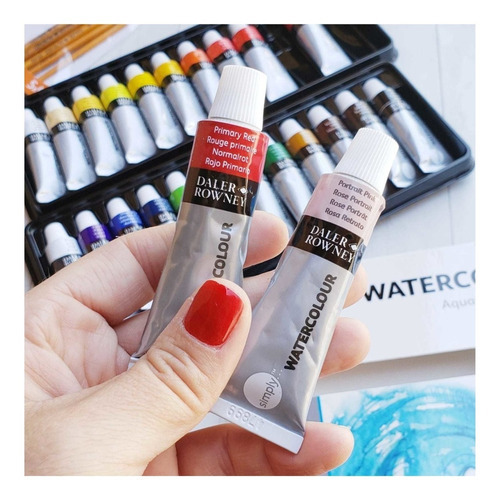 Pintura Acuarela Daler Rowney Simply 24 Colores Tubo 12ml