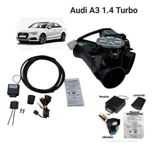 Difusor Escape Eletrônico Ronco Esportivo Audi A3 Controle
