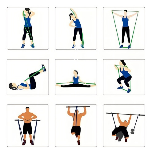 Ligas Resistencia Pull Ups Bandas De Ejercicio 35-85 Libras