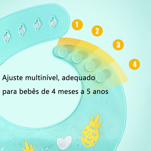 Bebê Babador De Silicone Gumy Com Pega Migalhas