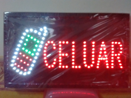 Cartel Led Celular Sin  L  Reparación Tecnico O La Q`quieras