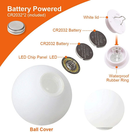 Luces Flotantes C/contrl Piscinas Jacuzzi Decoracion Pack X2