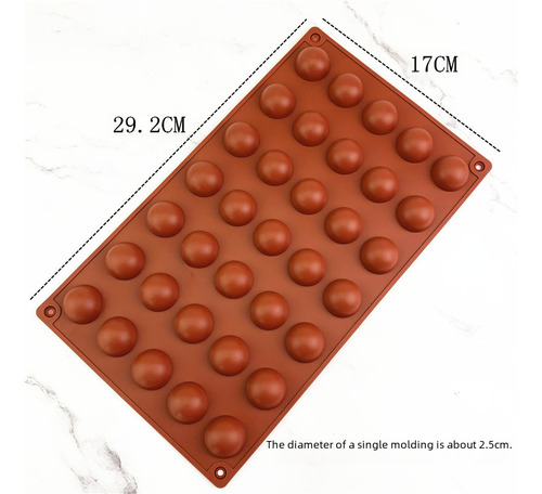 Molde De Silicona Para Chocolate Con Forma De Semicírculo 35