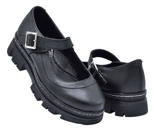 Zapato Niña Yuyin 22160 Negro Escolar Moda 22 Al 26