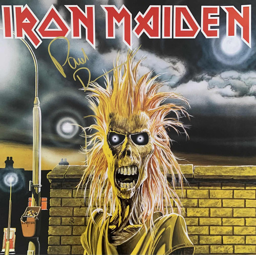 Litho Iron Maiden Foto Autografiada Por Paul Dianno  