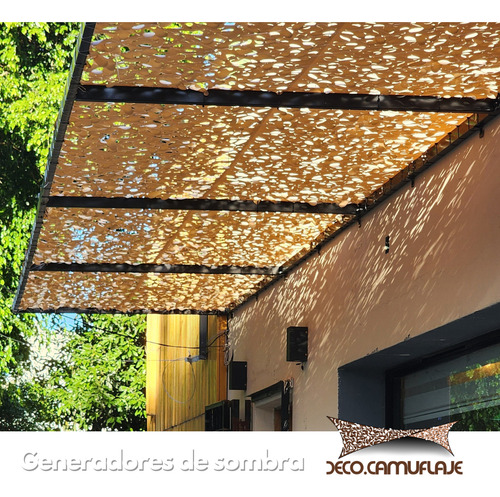 Kit Red De Camuflaje 3x4 Arena Decocamuflaje incluye: red de camuflaje en 1 solo paño, malla de soporte, soga perimetral y precintos