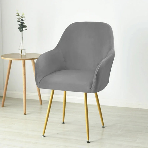 Funda Elástica De Terciopelo Para Sillón Alto, Suave Y Elást