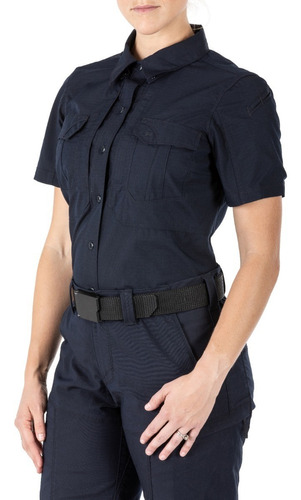 Camisa Mujer Tactica Manga Corta Stryke Azul 5.11 Tactical