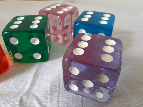 Combo Arco Iris - 7 Dados 4,5cm