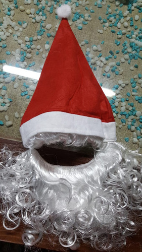 Gorro Viejo Pascuero Con Barba De Risos, Santa Claus,