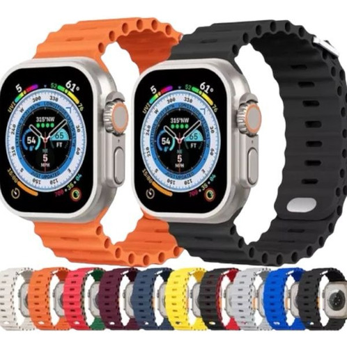 Correa Pulso Manilla Ocean Para Apple Watch 42 44 45mm Ultra