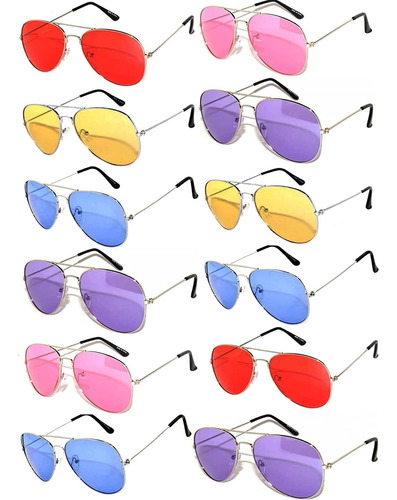 Women S Men S Sunglasses Aviator Metal Frame Colored Lens