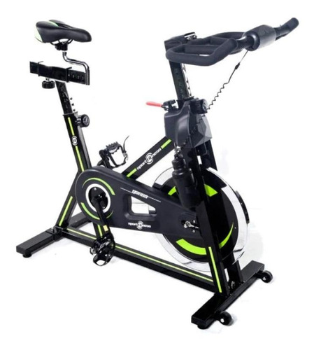 Imagen 1 de 4 de Bicicleta estática Sport Fitness Genoa para spinning negra y verde