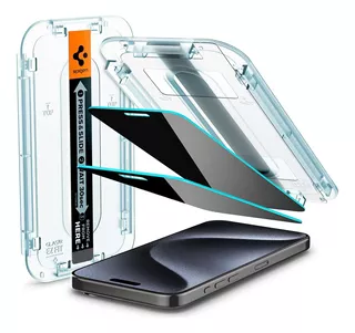 Vidrio Glass Spigen Ez Fit iPhone 15 Plus Pro Max X2