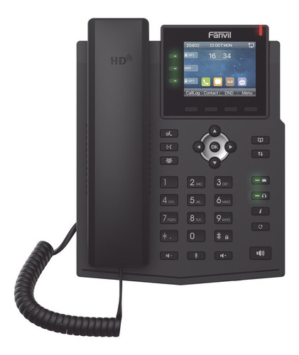 Teléfono Ip Empresarial 6 Lineas Lcd Color Poe Fanvil X3u