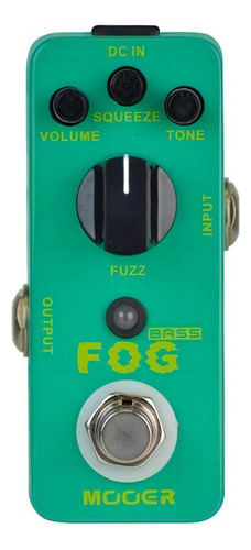 Pedal Mooer Fog Bass Fuzz Para Guitarra O Bajo Color Turquesa