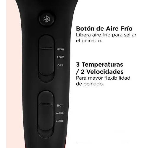 Secadora De Cabello Revlon Smoothstay Rvdr5317 Color Negro