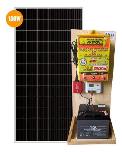 Impulsor Cerca Electrica Ganadera Ak-250km Con Panel Solar