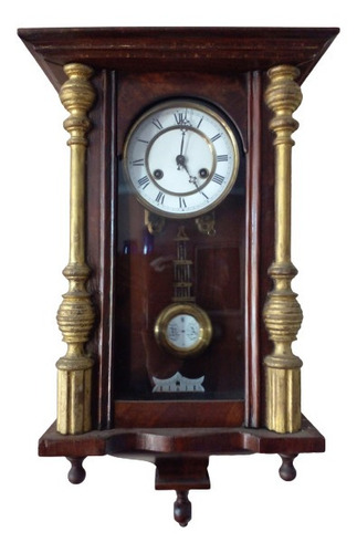 Antiguo Reloj Péndulo Jughans, Excelente, Funcionando. 