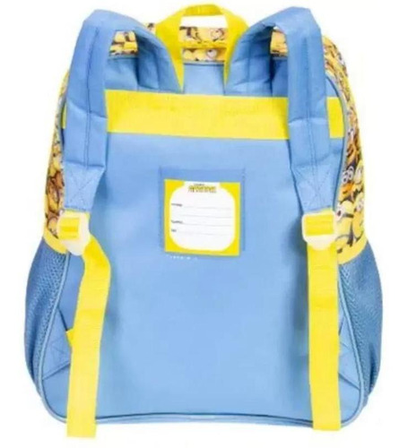 Kit Mochila Escolar Minions Infantil Tam G Costas Lancheira