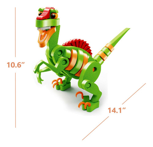 Kit 2 Rompecabeza Figura Dinosaurios Armables Foamy Pack