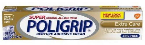 Super Poligrip Dentadura Adhesivo Crema De Cuidado Extra