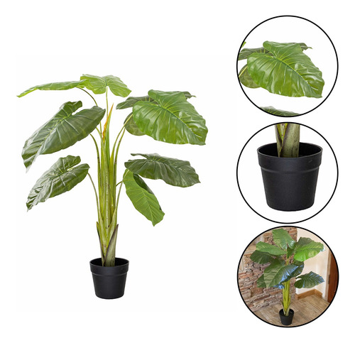 Arbol Artificial Planta Philodendro Decorativo Maceta 110cm