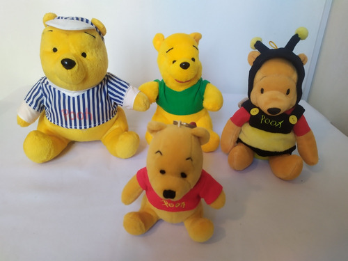 4 Peluches Winnie Pooh Disney Originales 
