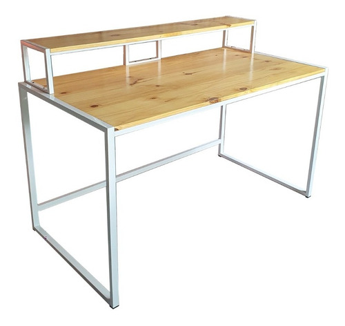 Mesa Escritorio Industrial 145x75x70 Alzada Hierro Madera 