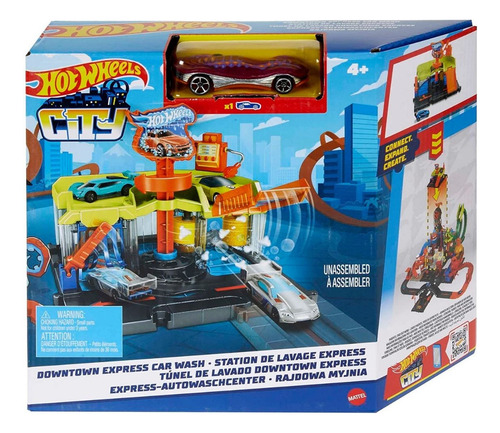 Pista Hot Wheels Lava Rápido Da Cidade Com Carrinho Mattel